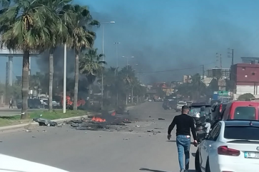 Attaque au drone contre un véhicule à Saïda, le 17 février 2025.