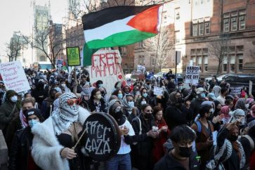 Manifestations aux USA contre l'expulsion des étudiants ayant organisé des manifestations contre la guerre israélienne à Gaza (illustration)