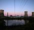 The Three Mile Island Nuclear power plant is seen at sunrise in Middletown, Pennsylvania