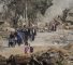 Des Palestiniens fuient vers le sud via la route Salah al-Din, dans le centre de Gaza, le 26 novembre 2023. ©AP