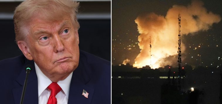 <a href="https://french.almanar.com.lb/3296284">Trump se démarque des attaques israéliennes mais menace l&rsquo;Iran d&rsquo;une réplique maximale s&rsquo;il attaque les USA  </a>
