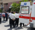 Une ambulance à Zahedan pour transférer les victimes de l'attentat terroriste, le 26 juillet 2025.
