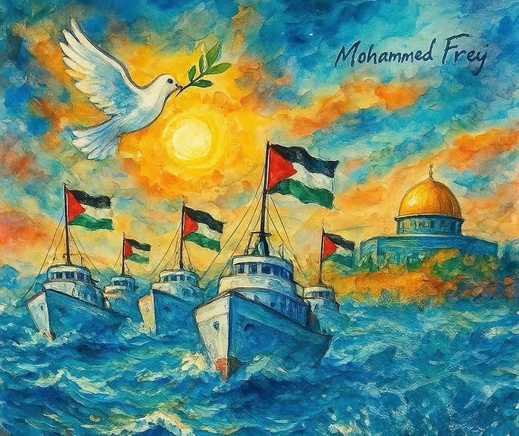 « Nos yeux sont rivés sur la mer mais nos cœurs sont avec les assiégés à Gaza »  D. Ouihmane