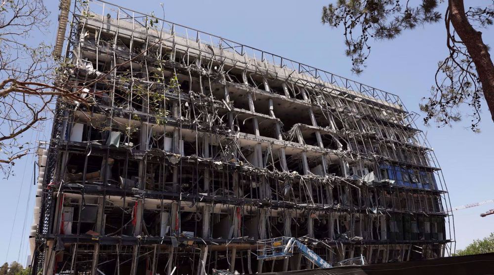 Dégâts causés à l'institut Weizmann des Sciences par une frappe de missile iranienne, le 19 juin 2025. ©Reuters
