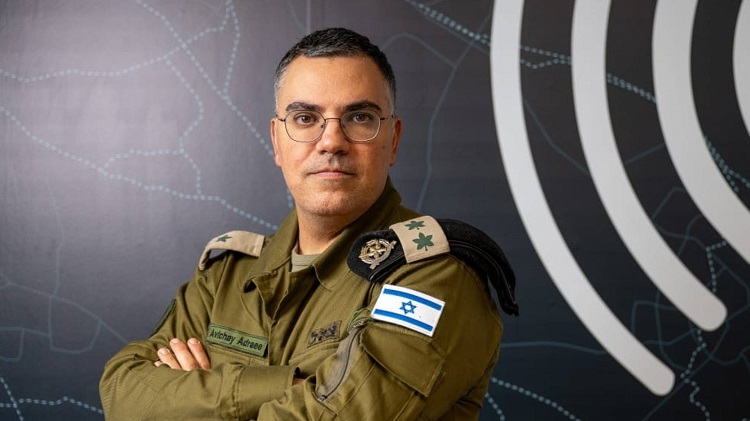 le colonel Avichay Adraee, porte-parole de l'armée d’occupation israélienne